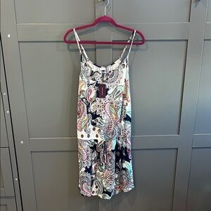 Paisley Print Midi Dress - Multicolor